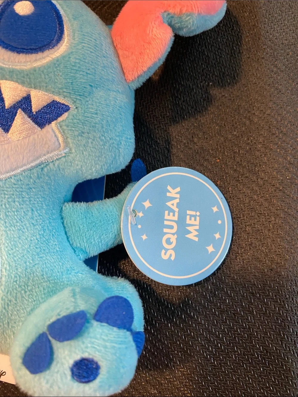 Disney Light Blue & Pink Stitch Plush with Squeak